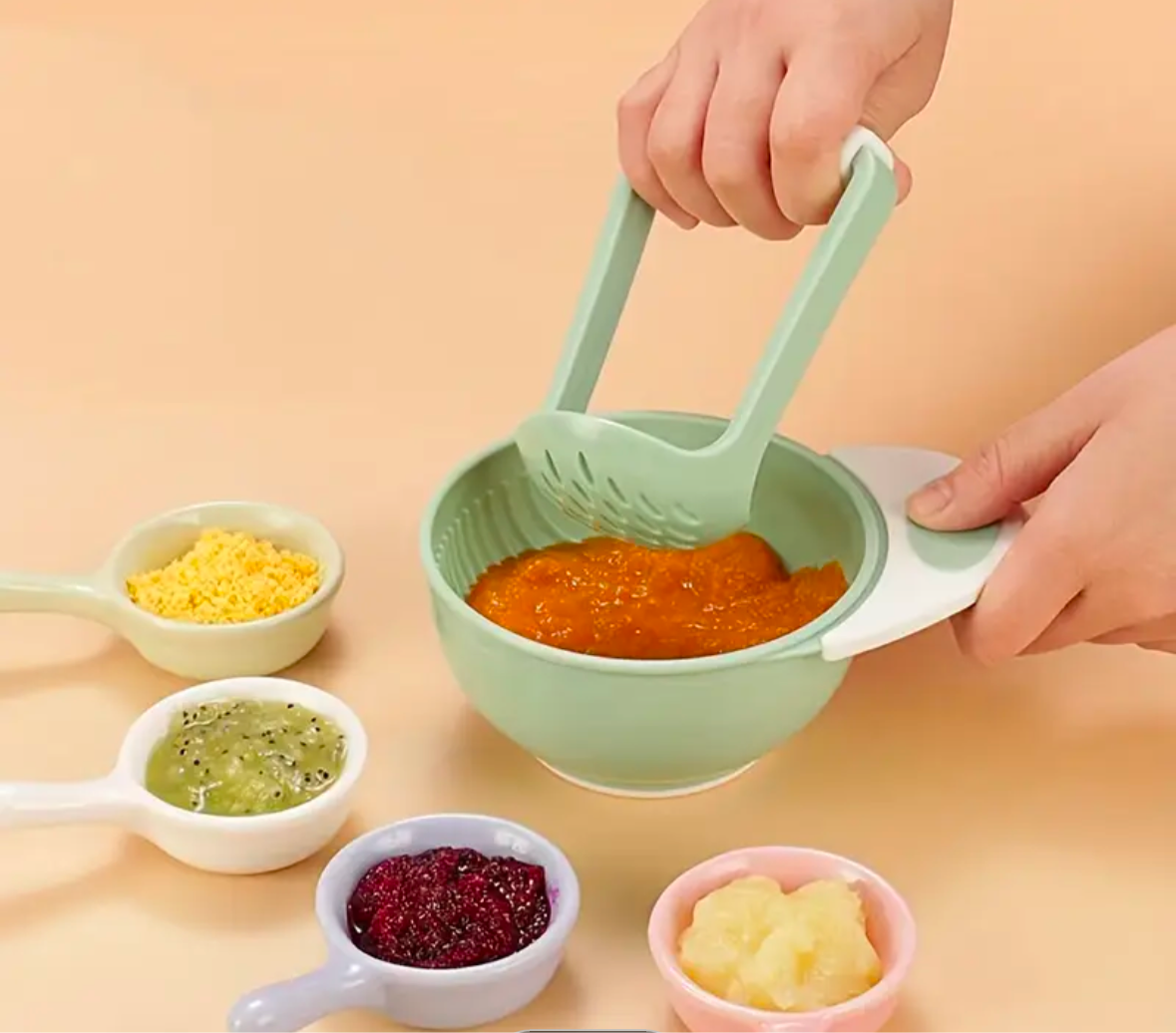 Baby Manual Food Grinder, Fruit Puree Grinding Tool, Grinding Bowl, Baby