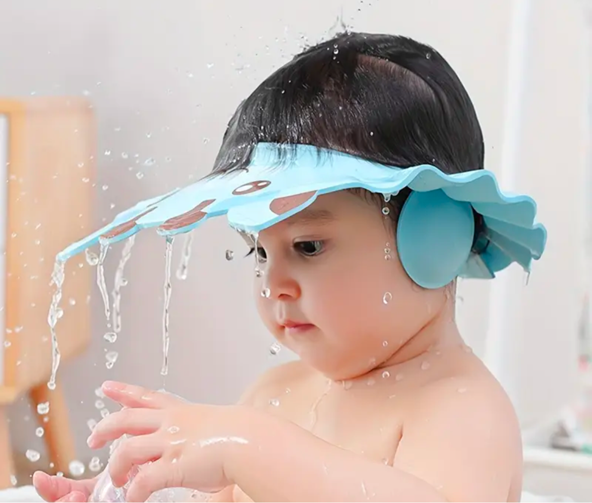 Deer-Shaped Kids' Shampoo Cap Waterproof, Soft EVA with Ear Protection