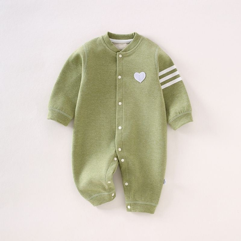 Baby jumpsuit for spring and autumn, made of pure cotton with boneless fit