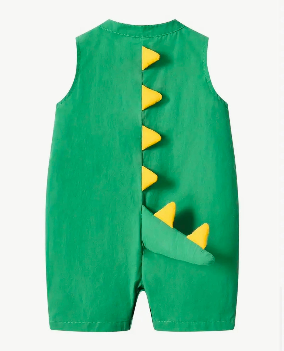 Adorable Dinosaur Tail Cotton Bodysuit – Sleeveless Baby Onesie for Infants & Toddlers, Perfect Gift!