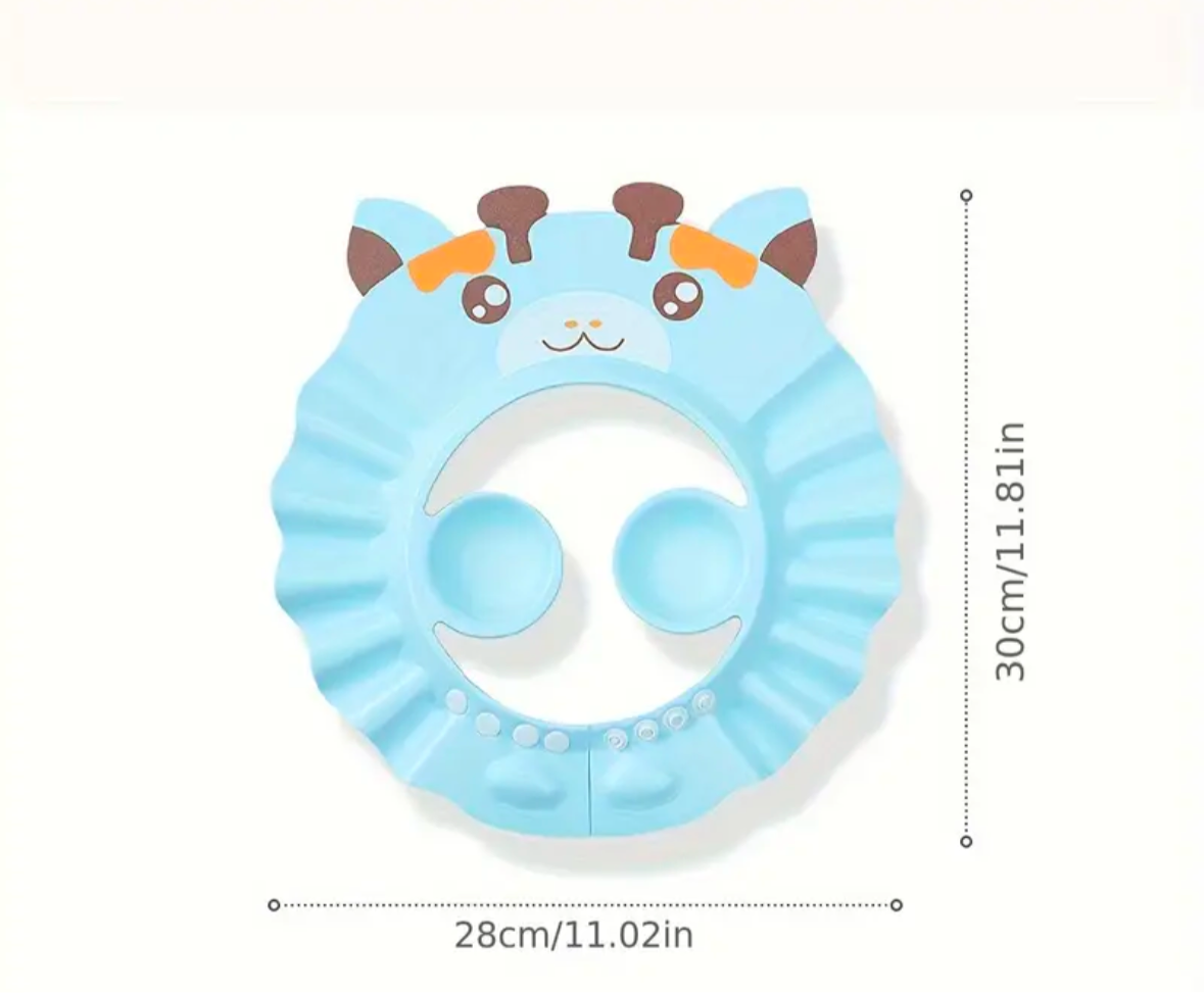 Deer-Shaped Kids' Shampoo Cap Waterproof, Soft EVA with Ear Protection