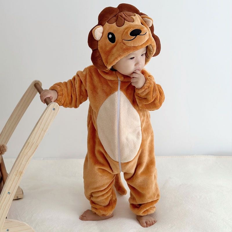 Cozy & Cute Baby Jumpsuit – Adorable Cartoon Look | Perfect for Autumn & Winter Crawling Comfort