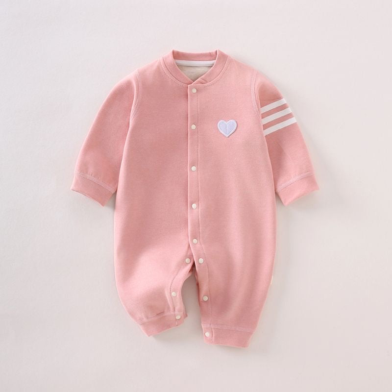 Baby jumpsuit for spring and autumn, made of pure cotton with boneless fit