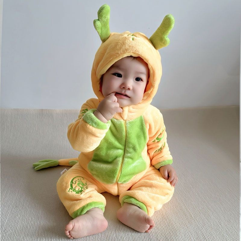 Cozy & Cute Baby Jumpsuit – Adorable Cartoon Look | Perfect for Autumn & Winter Crawling Comfort