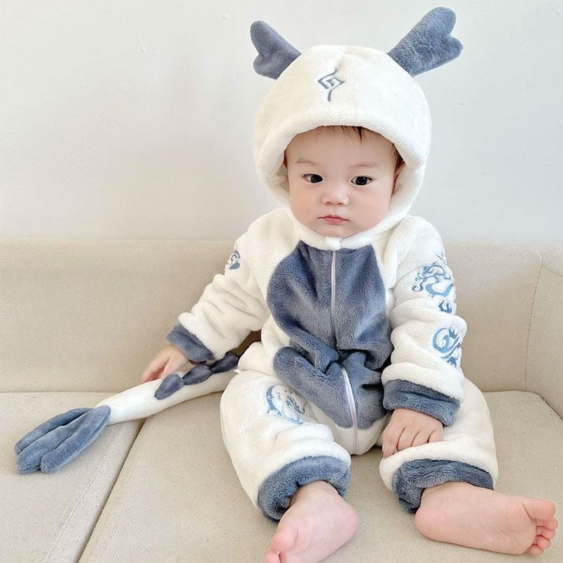 Cozy & Cute Baby Jumpsuit – Adorable Cartoon Look | Perfect for Autumn & Winter Crawling Comfort