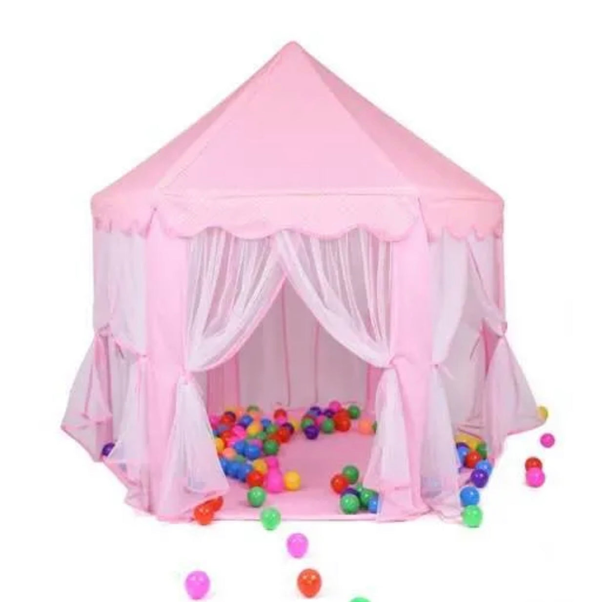 Large size kid play tent house, Large Princess Tent for Girls with LED Star Lights