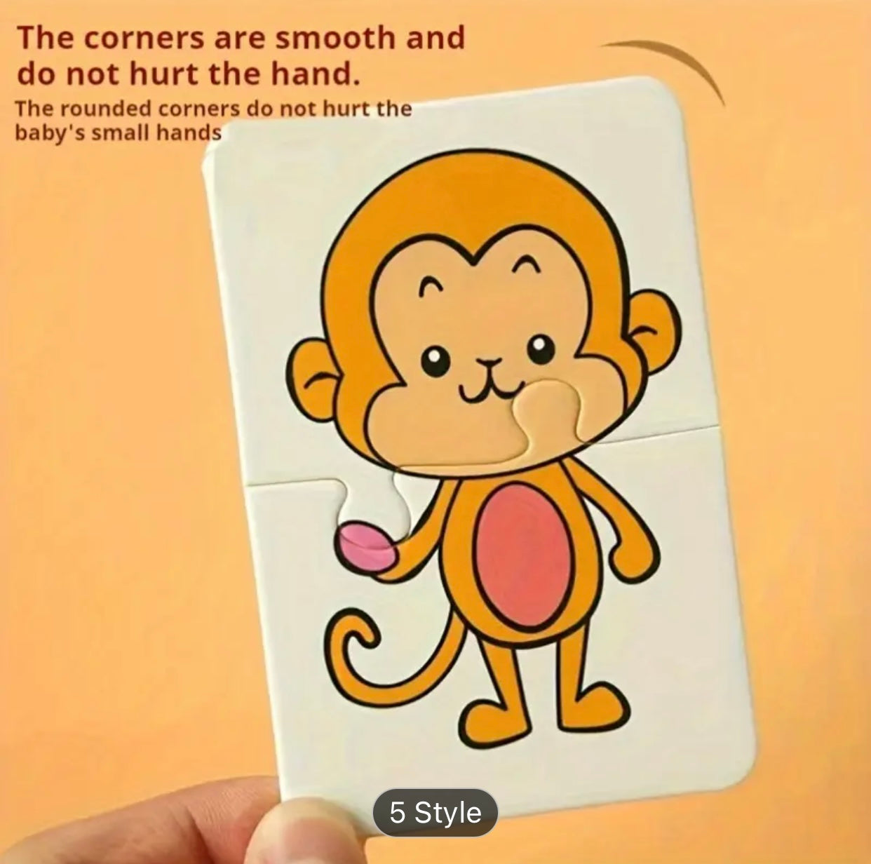 Animal & Fruit Match Puzzle Flash Cards – Educational Jigsaw Set for Cognitive Development in Children