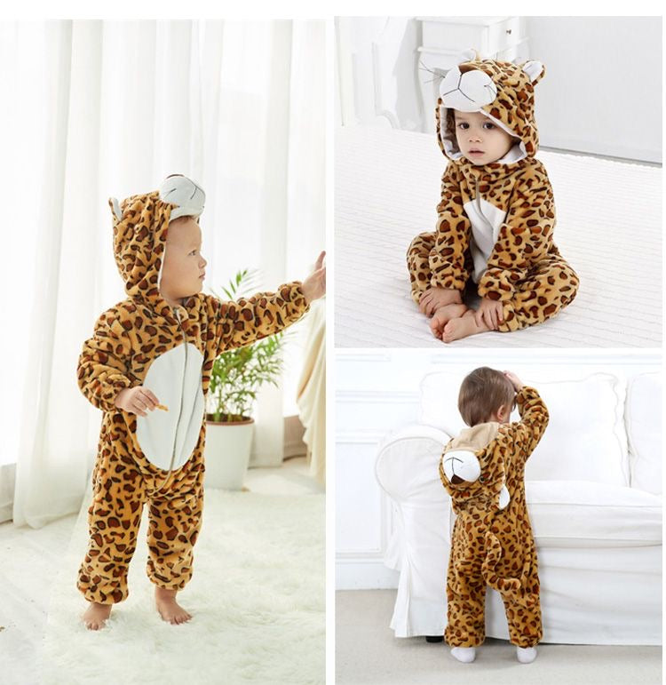 Cozy & Cute Baby Jumpsuit – Adorable Cartoon Look | Perfect for Autumn & Winter Crawling Comfort