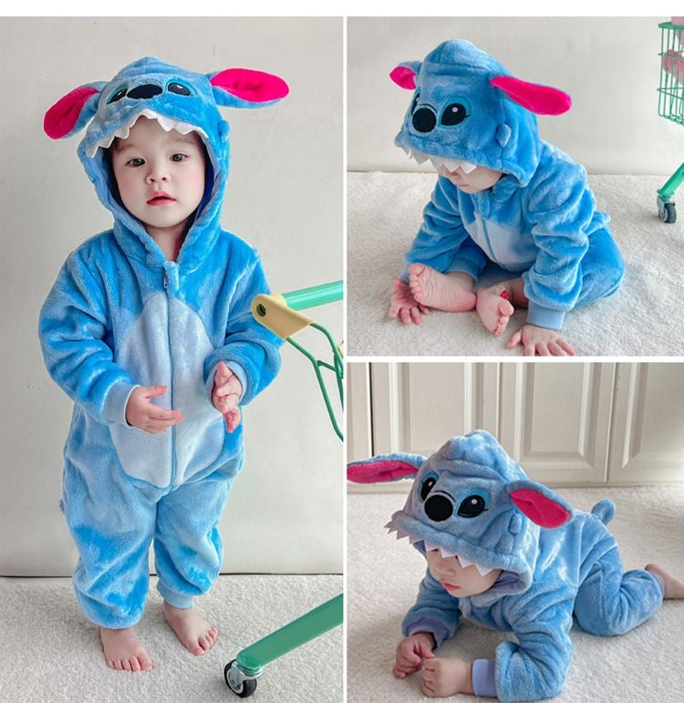 Cozy & Cute Baby Jumpsuit – Adorable Cartoon Look | Perfect for Autumn & Winter Crawling Comfort